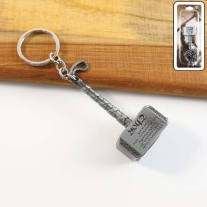 Metal Hammer Shape Keychain – Durable Alloy Miniature