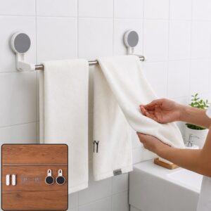 Self-Adhesive Towel Rod – Rust-Resistant & Drill-Free Installation
