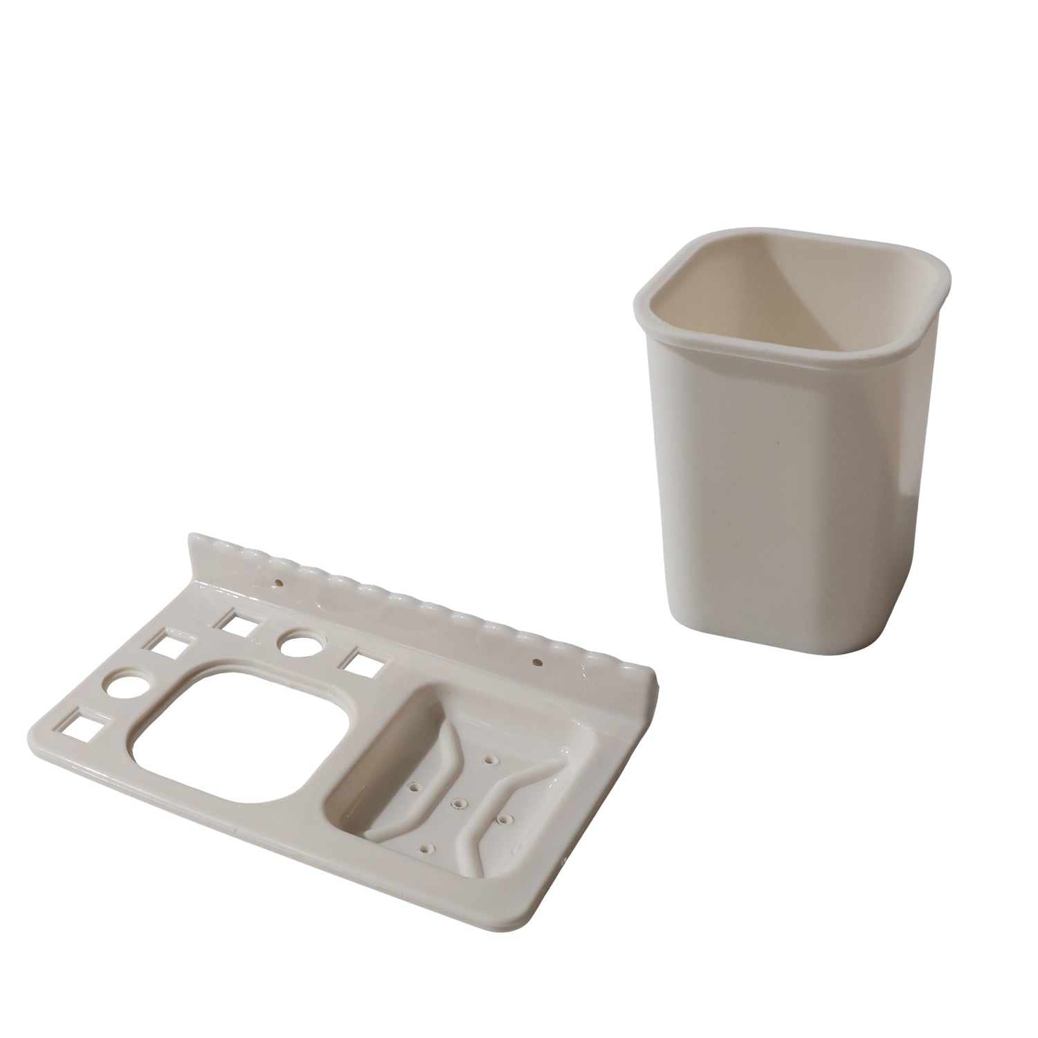 Wall Mounted Toothbrush Holder β 3in1 Multi-Compartment Organizer