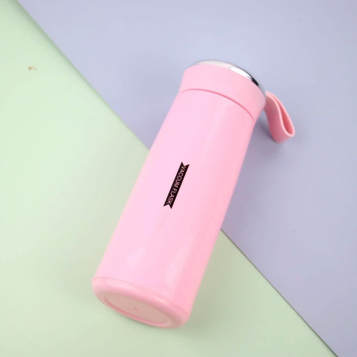 400ml Pink Glass Water Bottle – Leakproof & BPA-Free