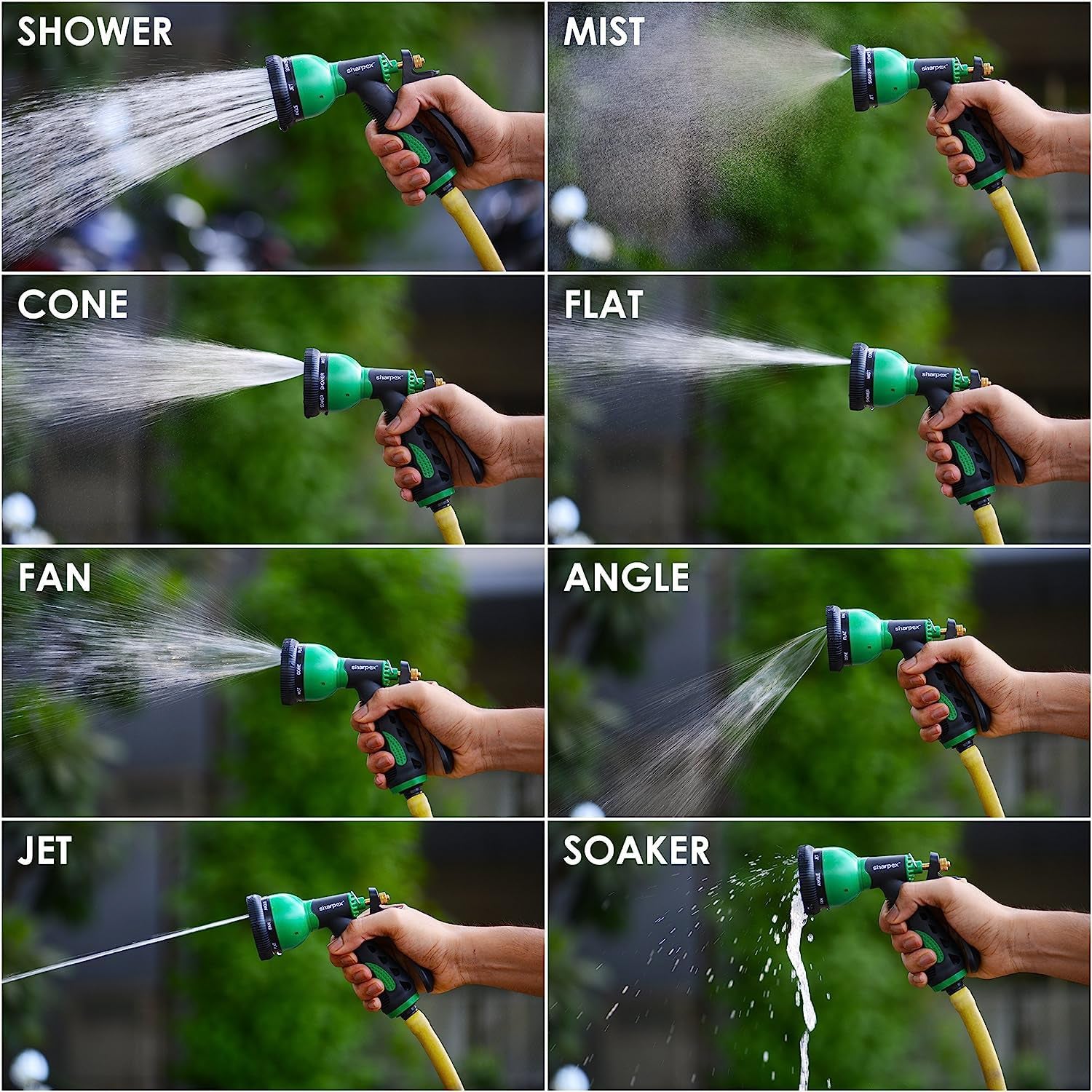 Garden Hose Spray Nozzle – Multi-Pattern Trigger Watering Gun