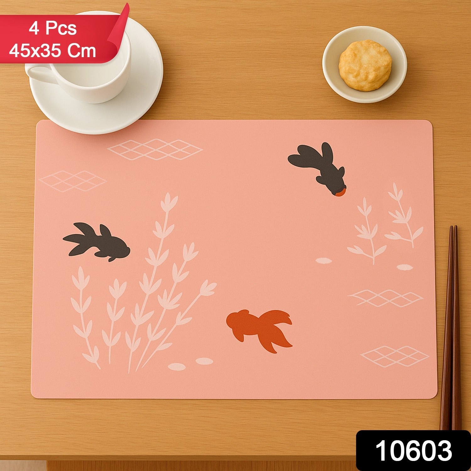 Dining Table Placemats β Elegant Heat Resistant Fish Design Set