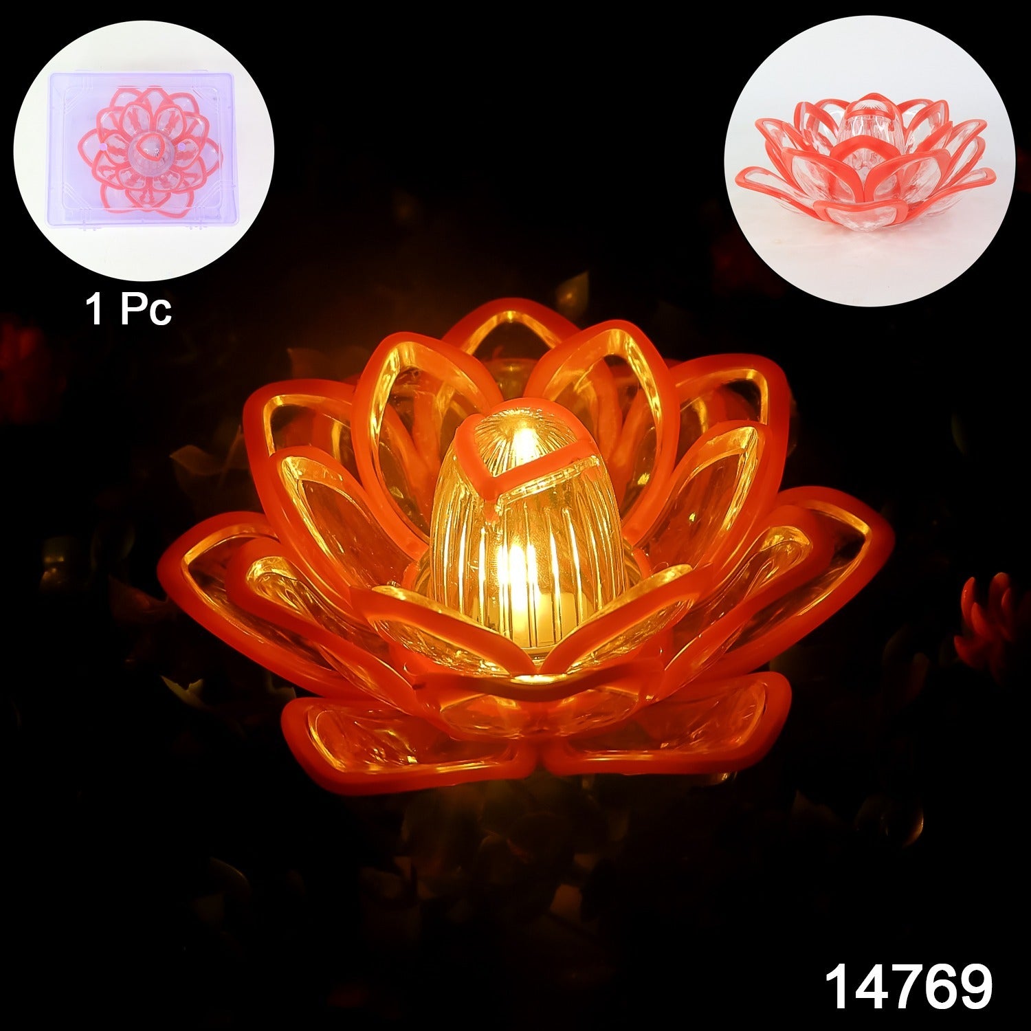 Lotus LED Candle Light – Safe Flameless Decorative Glow