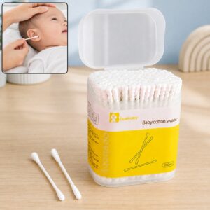 Baby Cotton Swabs, Cotton buds – Ultra-Soft Double-Tip Safety, 200 Pc