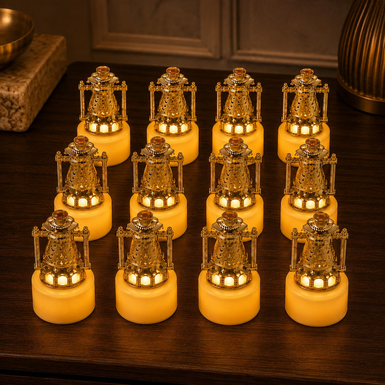 Lantern Style Flameless LED Candles – Safe Vintage Ambience