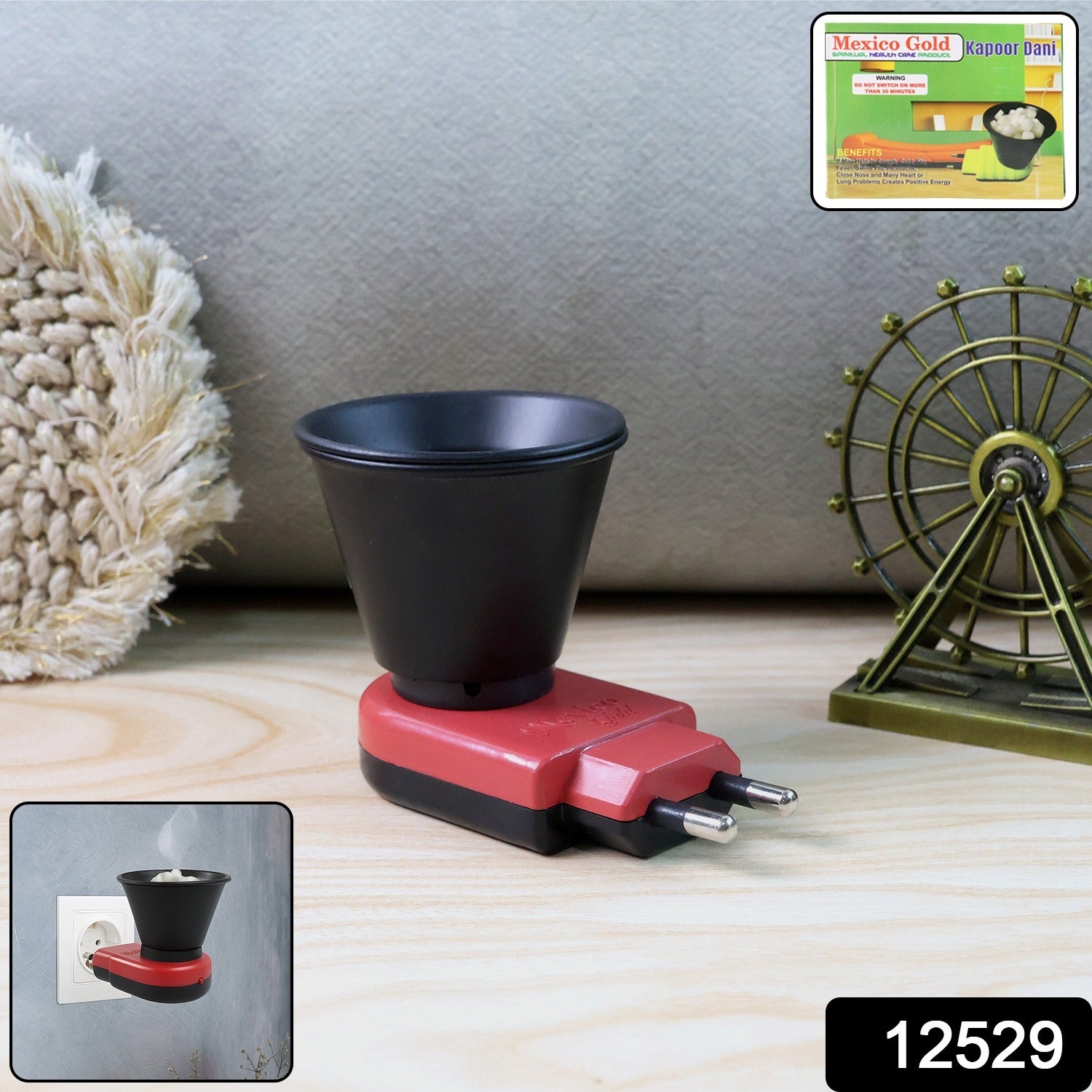 Electric Kapoor Dani Diffuser โ Smoke-Free Camphor for Pure Air