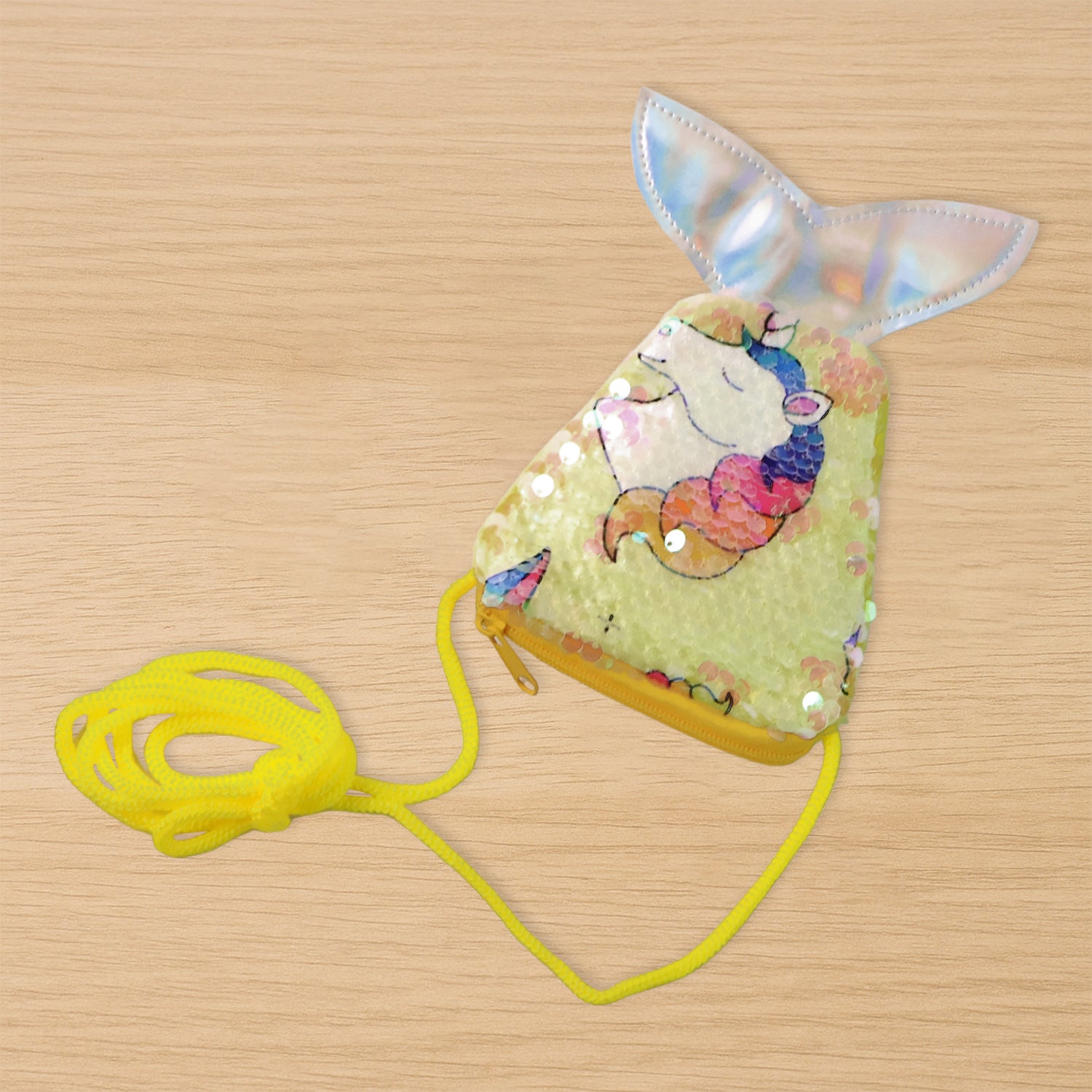 Mermaid Tail Kids Sling Bag β Colorful Reversible Sequins