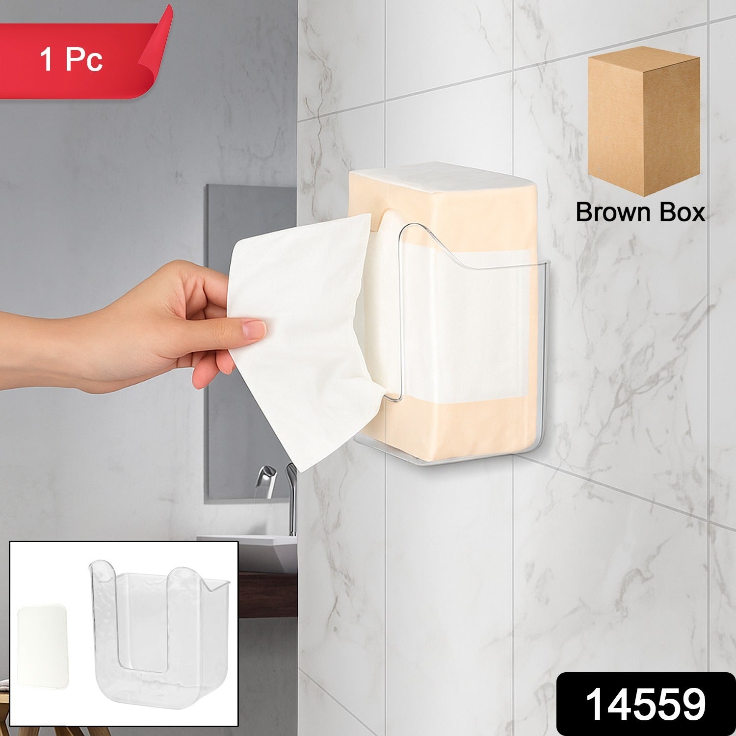 Tissue Dispenser Holder โ Self-Adhesive Wall-Mounted Design