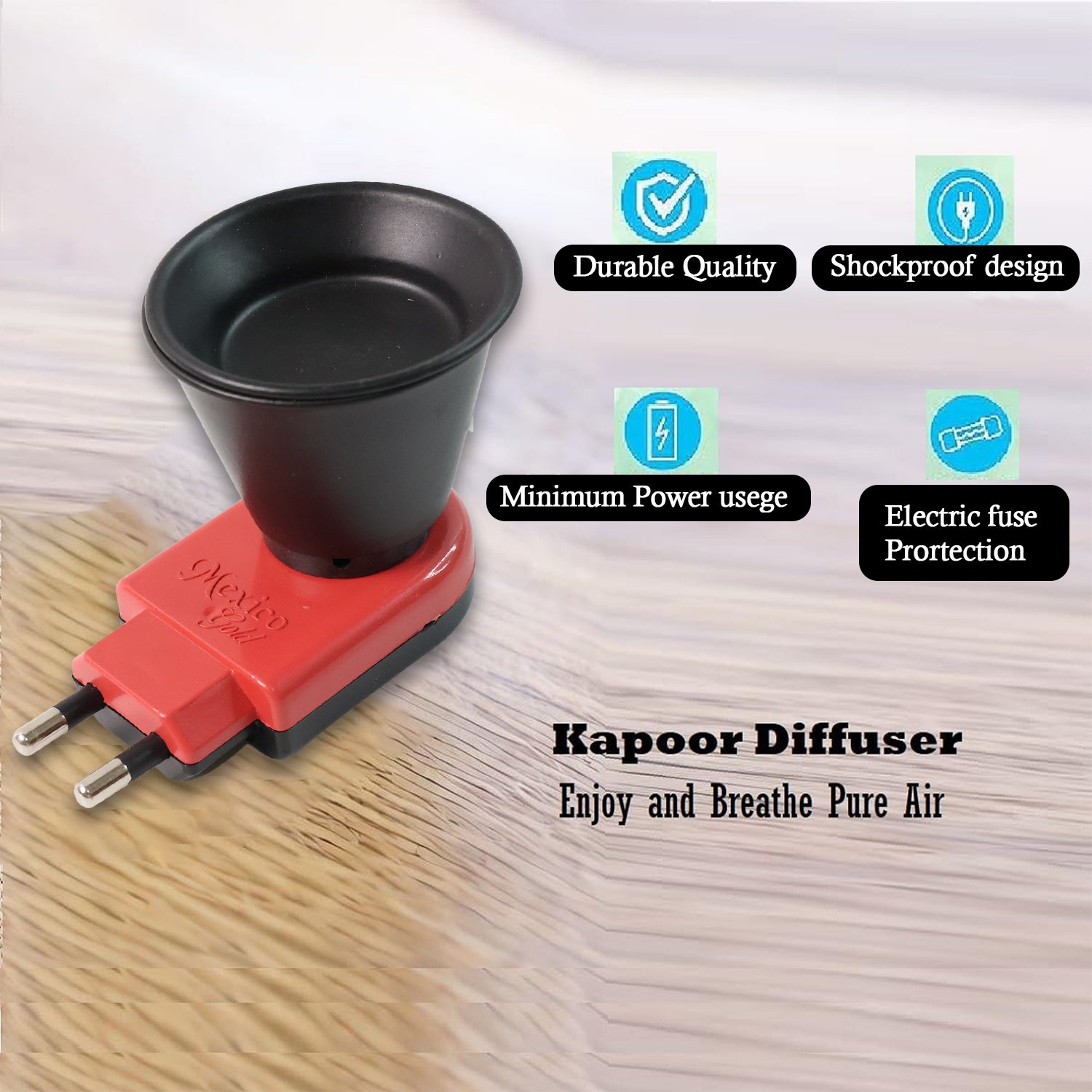 Electric Kapoor Dani Diffuser โ Smoke-Free Camphor for Pure Air