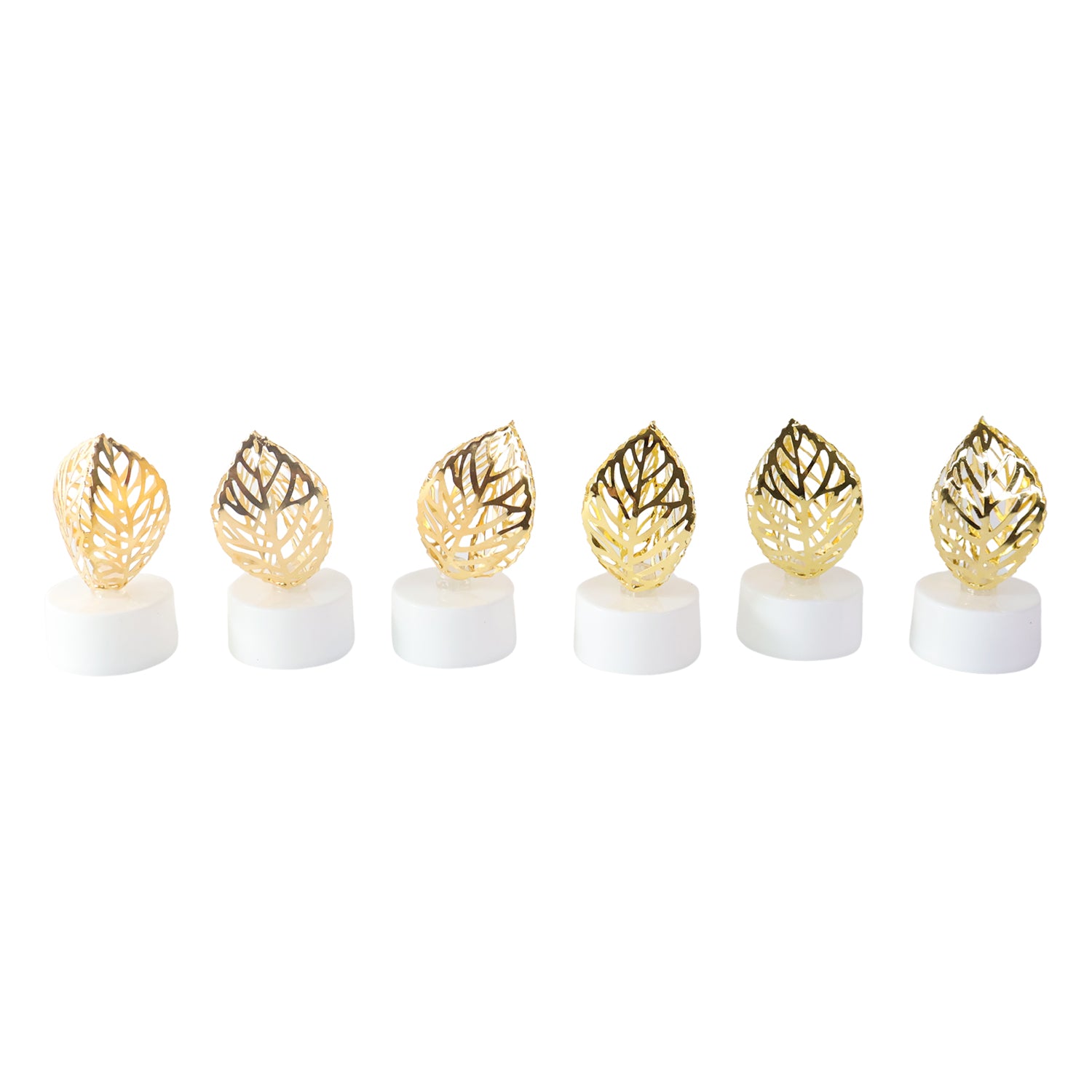 Leaf Shaped Flameless LED Candles β Elegant Decorative Set of 12