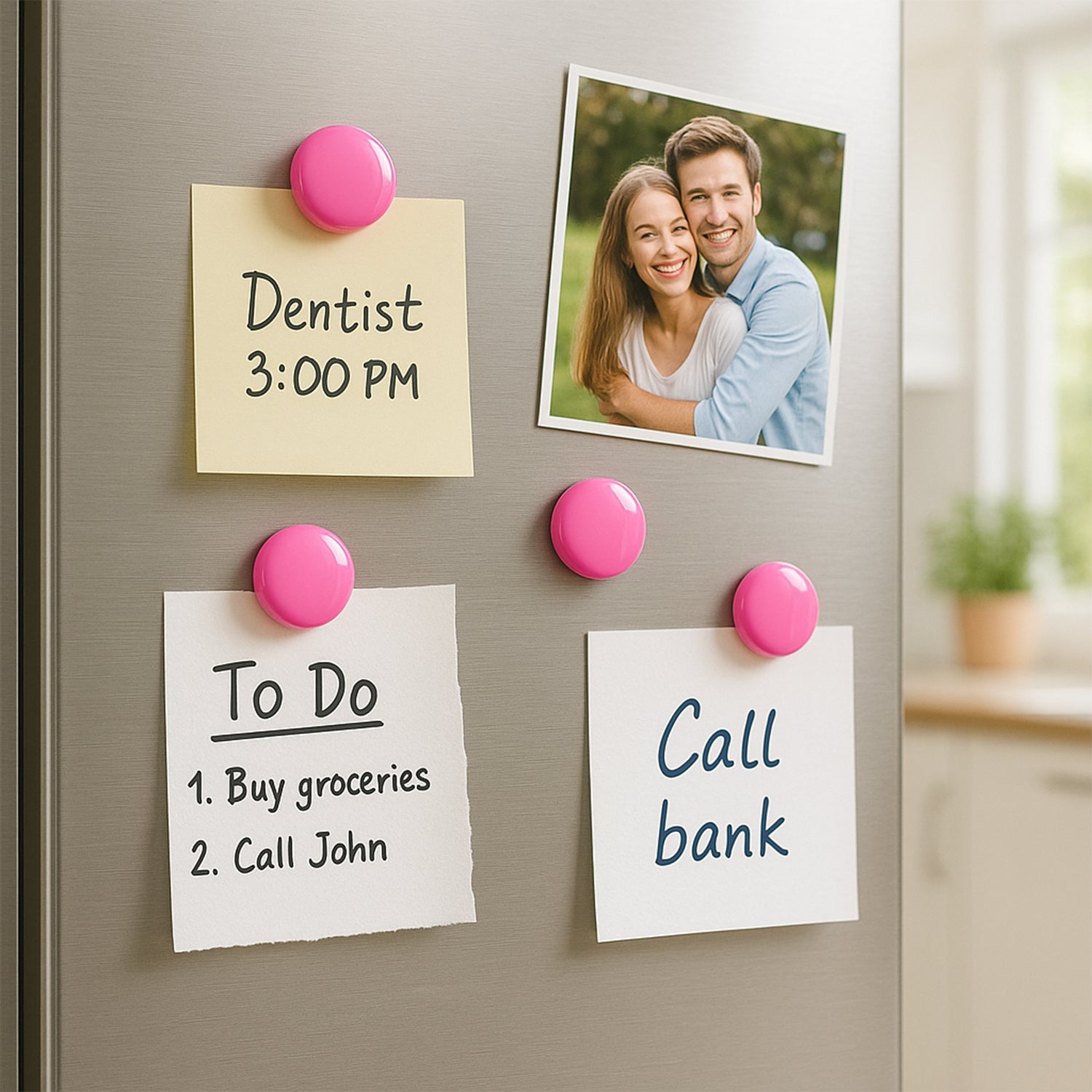 Round Fridge Magnets – Strong Grip, Scratch-Safe Buttons