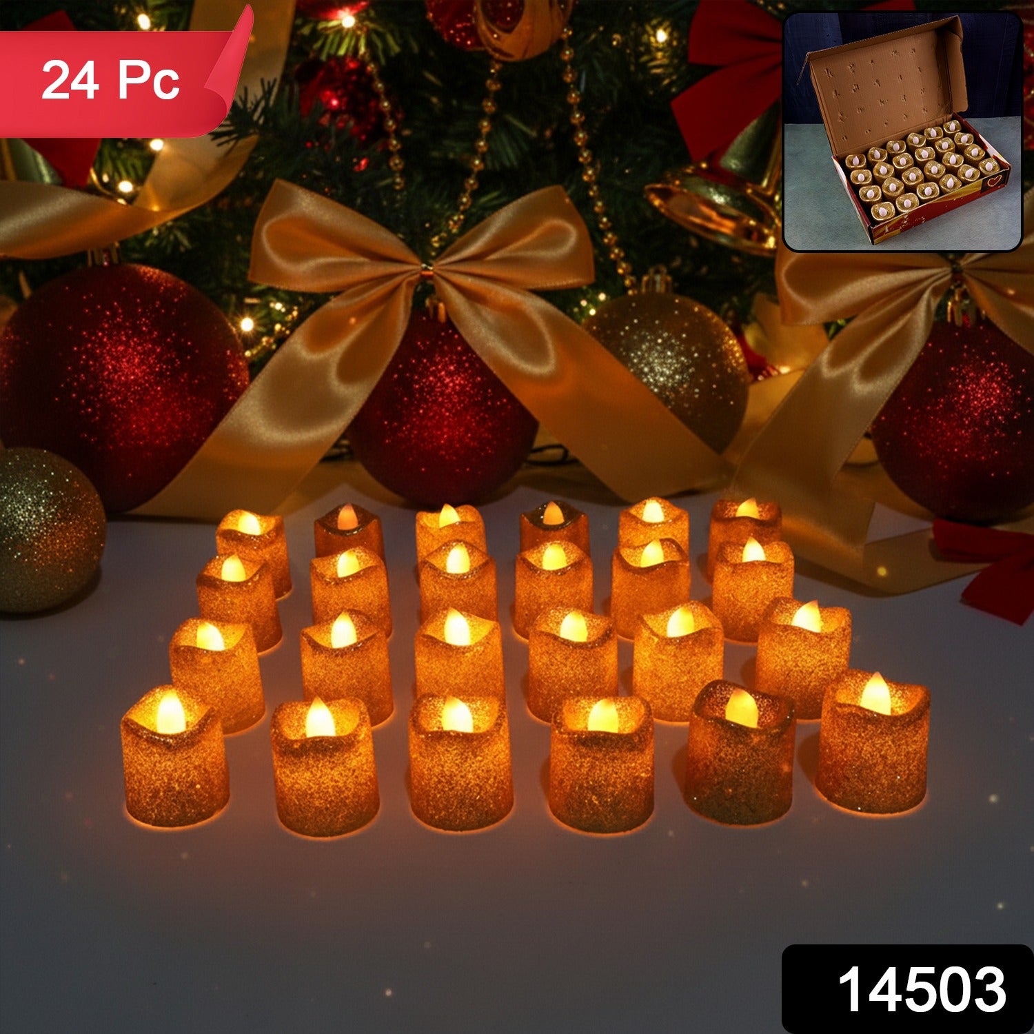 LED Tealight Candles โ Safe Flameless Decorative Set of 24