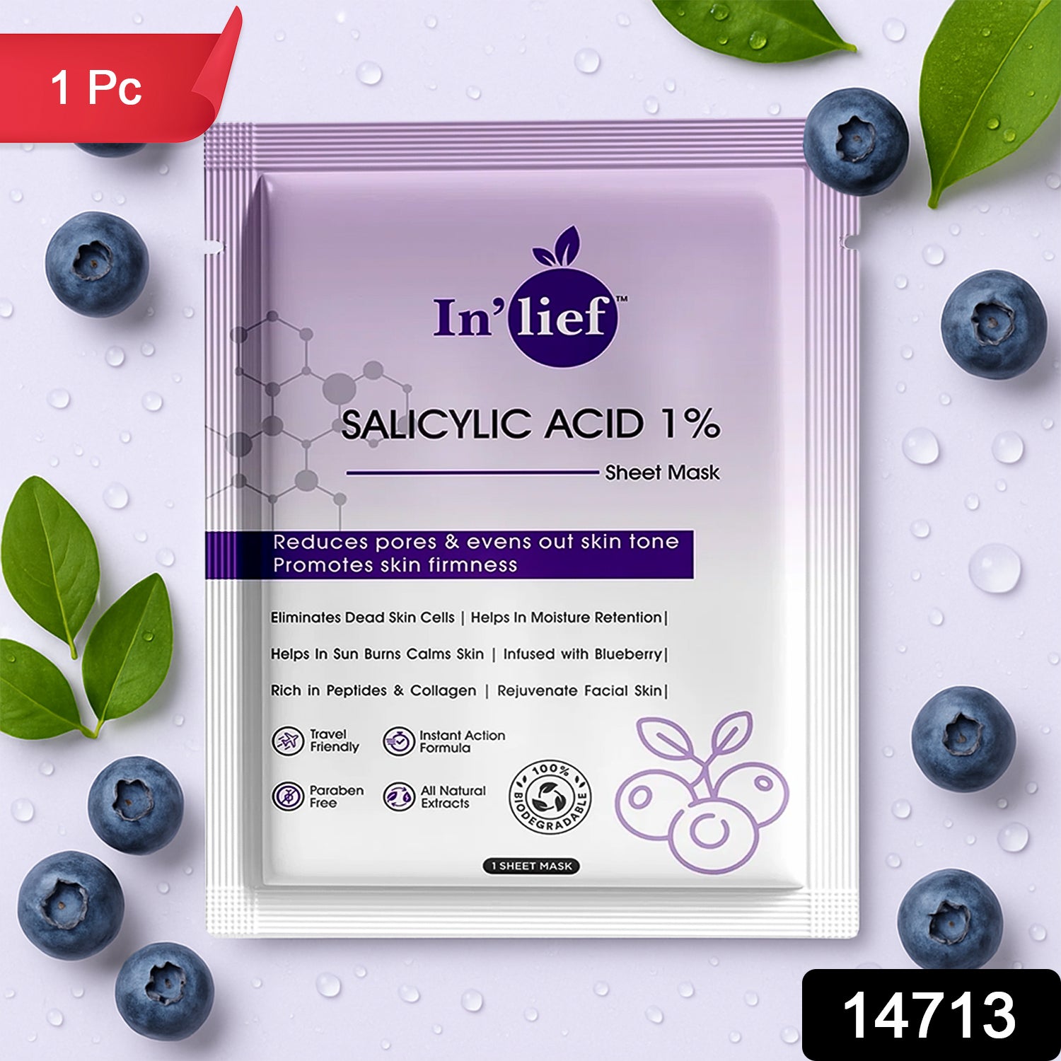 Salicylic Acid 1% Sheet Mask β Clarifies & Refines Pores
