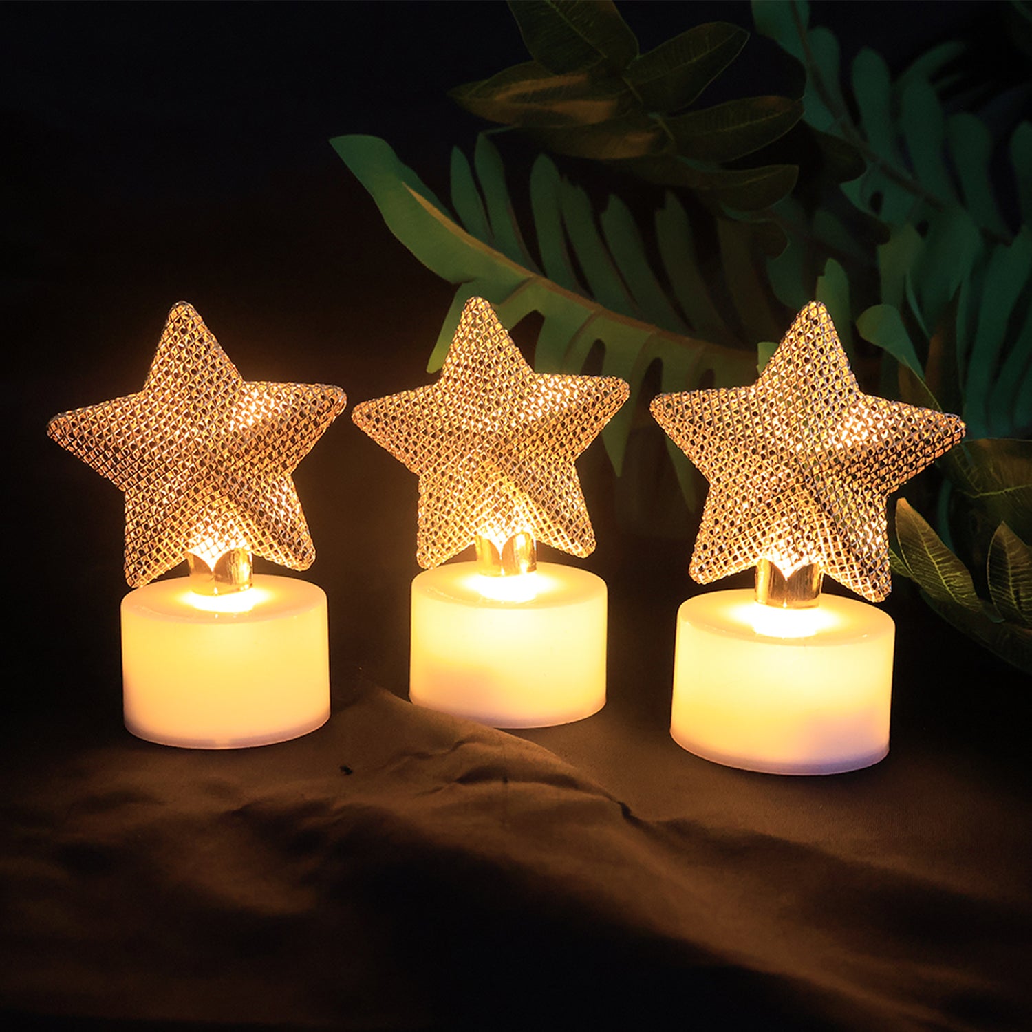 LED Star Candles β Set of 12 Flameless Decorative Tealights