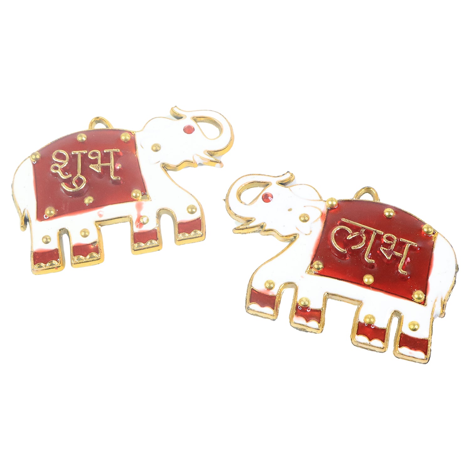 Shubh Labh Elephant Wall Hangings – Traditional Good Luck Décor Set